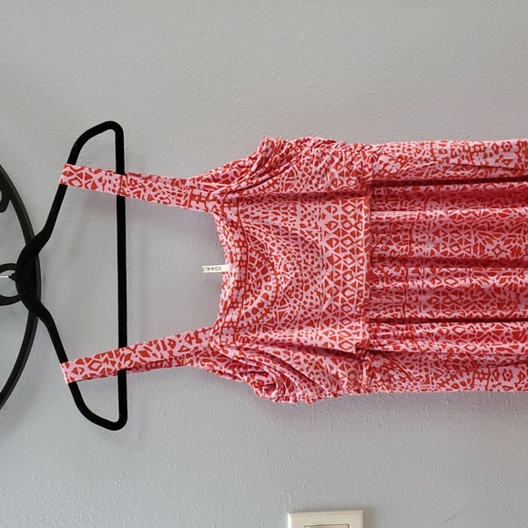 Soma Soft Jersey V Wire Maxi Bra Red and Pink Maxi Dress - Picture 5 of 12